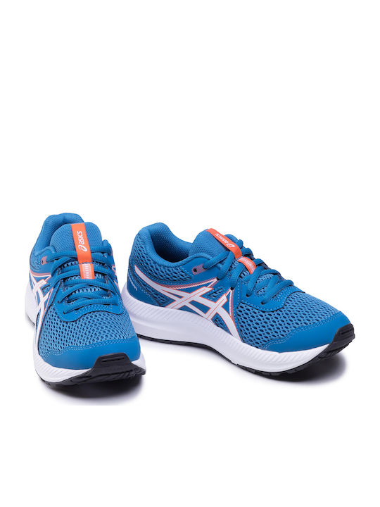 Contend 7 Gs Kids Sports Shoes Running with Laces Light Blue