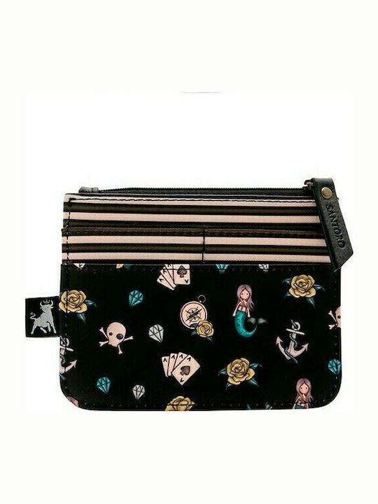 Santoro “Black Pearl” Kids Wallet with Coins with Zipper Black