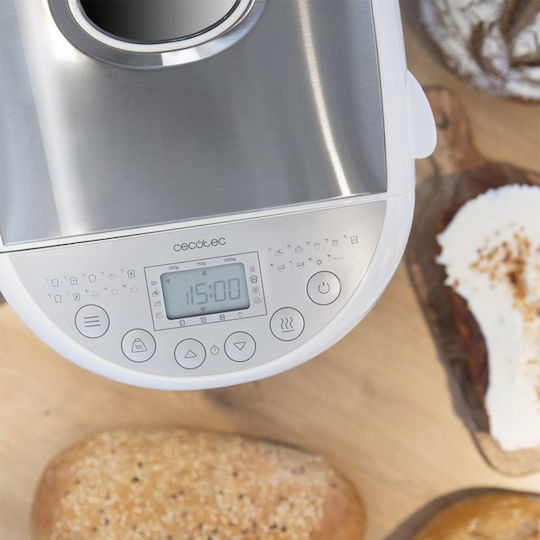 Cecotec Bread&Co 1000 Delicious Αρτοπαρασκευαστής 550W Χωρητικότητας 1000gr με 19 Προγράμματα
