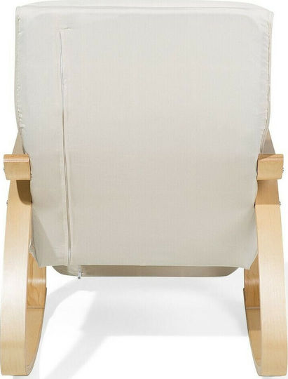 Roy Schaukelstuhl mit Fußhocker Weiß 67x108x90cm