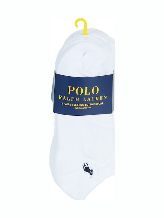 Ralph Lauren Μονόχρωμες Κάλτσες Λευκές 6Pack