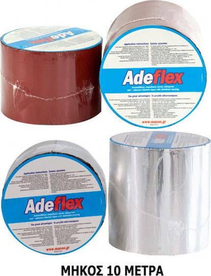 Macon Self-Adhesive Bituminous Tape 15cm x 10m Terracotta Red Bituminous Membrane Red with Aluminium Coating