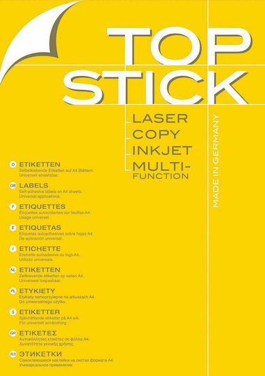 Topstick 800 Self-Adhesive Rectangular A4 Labels 105x74mm