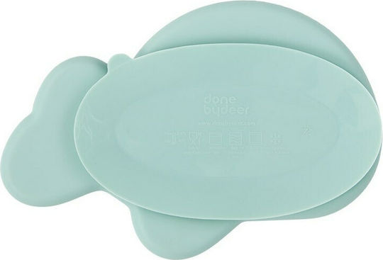 Done by Deer Baby Food Plate Wally made of Silicone Blue