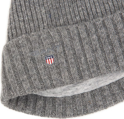 Beanie Beanie with Rib Knit in Gray color
