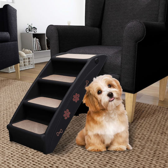 vidaXL vidaXL Hund Auto Reisezubehör Trittstufen Klappbar Schwarze 62x40x49,5cm