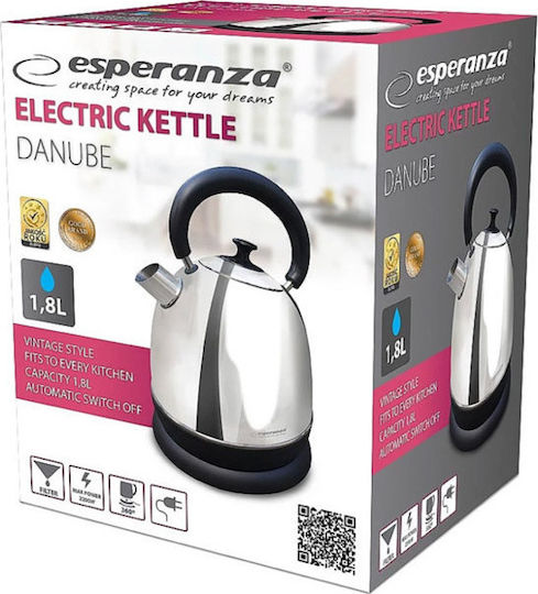 Esperanza DANUBE Kettle 1.8lt 2200W Silver