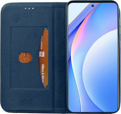 Idol 1991 Elite Anti-RFID Synthetic Leather Book Blue (Xiaomi Mi 10T / Mi 10T Pro)