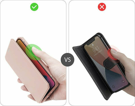 Dux Ducis Skin Pro Book Piele artificială Roz (iPhone 12 Pro Max)