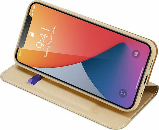 Dux Ducis Skin Pro Book Δερματίνης Χρυσό (iPhone 12 / 12 Pro)