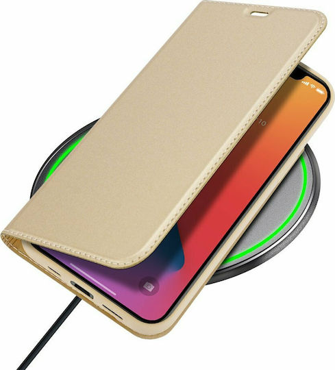 Dux Ducis Skin Pro Book Δερματίνης Χρυσό (iPhone 12 / 12 Pro)