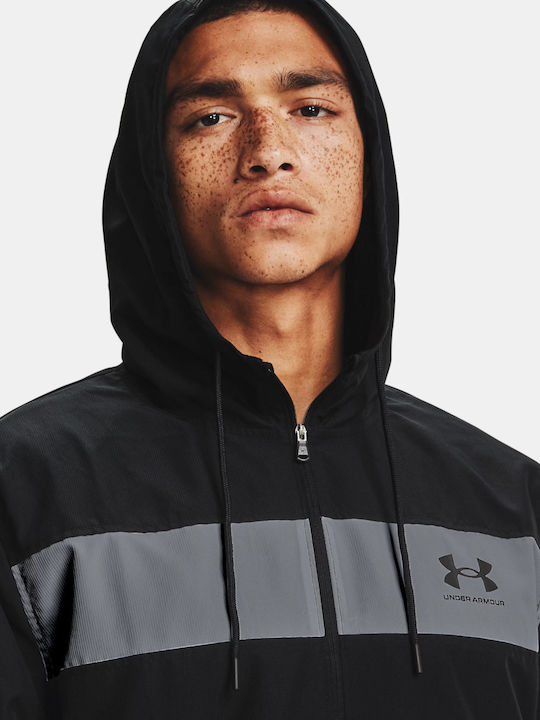 Sportjacke Winddicht Schwarz