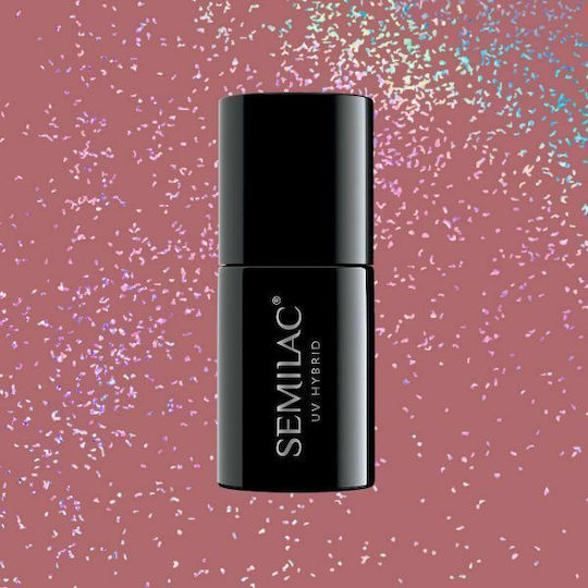 Semilac Classic Ημιμόνιμο Βερνίκι Νυχιών Shimmer Dust Caramel 321 7ml