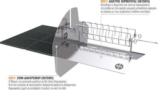 Outdoorchef Dualchef 425 G Ψησταριά Υγραερίου Μαντεμένιας Σχάρας 81.2x44εκ. με 4 Εστίες 16kW