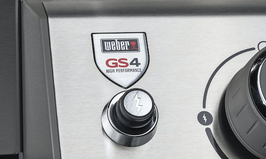 Weber Genesis II SP-435 Газово Барбекю Чугунена Решетка 86брx48брсм. с 4 бр 14.07кВт и Страничен Нагревател