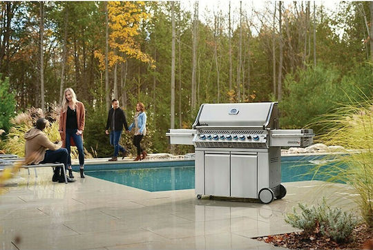 Napoleon Prestige Pro 665 Gas Grill with 5 pcs 31kW and Side Burner Infrared