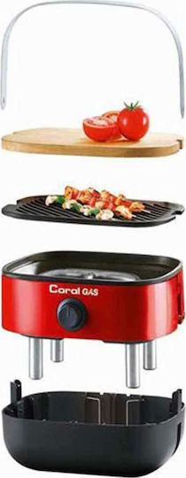Coral Gas Mini BBQ Portable Gas Grill with 1 pcs 2.5kW