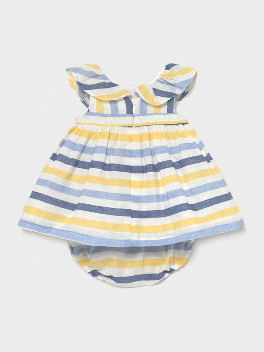 Mayoral Kids Dress Set with Accessories Striped Sleeveless Multicolour