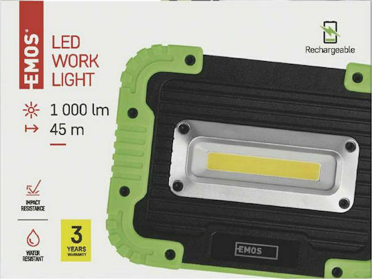 Emos Battery Jobsite Light LED IP44 with Brightness up to 1000lm P4533