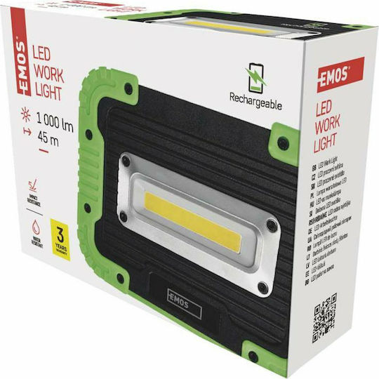 Emos Battery Jobsite Light LED IP44 with Brightness up to 1000lm P4533