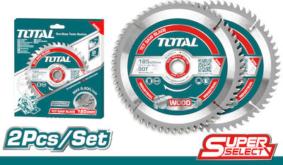 Total TAC231410 Schneidscheibe 185mm mit 30 Zähnen 2Stück