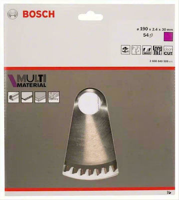 Bosch 2608640509 Cutting Disc Wood 190mm with 54 Teeth 1pcs