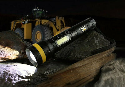 CAT Rechargeable Flashlight LED Waterproof Dual Function with Maximum Brightness 1200lm