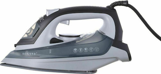 Sokany PL-258 Σίδερο Ατμού 2200W με Κεραμική Πλάκα και Συνεχόμενη Παροχή Ατμού 7gr/min