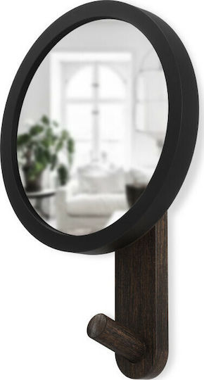 Umbra Hub Wall Mirror with Black Metallic Frame Diameter 21cm 1pcs
