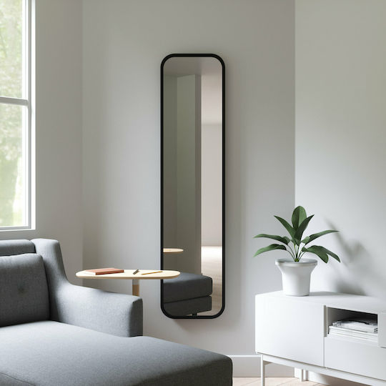 Umbra Hub Oglindă de Perete De Corp Întreg cu Negru Ramă din Plastic 157x37cm 1buc
