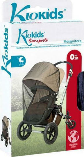 Kiokids Mosquito Net for Stroller Tulle 1911 with Elastic Black 130x42x20cm
