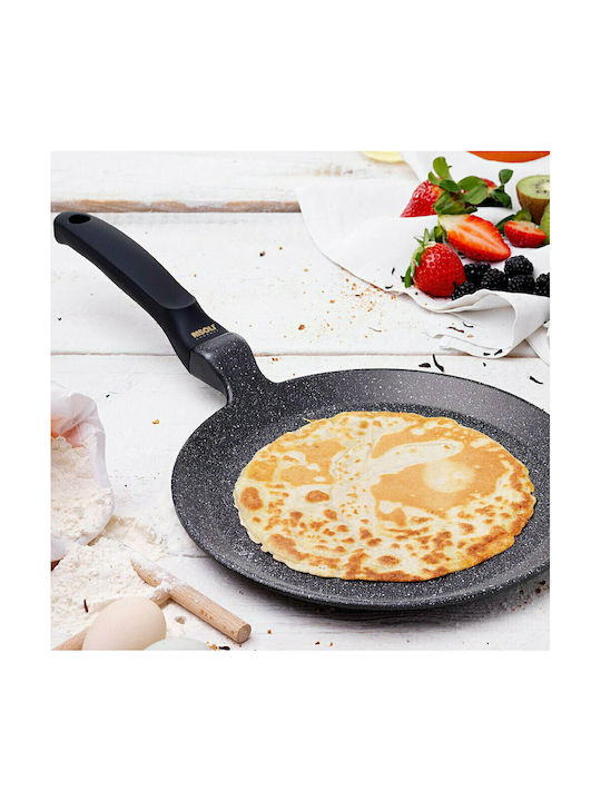 Risoli Granito Crepe Maker made of Die-Cast Aluminum with Stone Coating 25cm