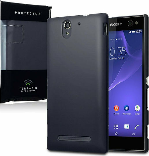 Terrapin Hybrid Rubberised Задна корица Пластмаса Черен (Realme C3)