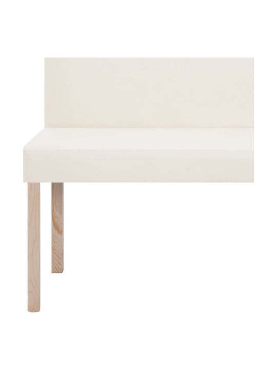 Doppelsitzer Sofa Künstliches Leder Beige 139.5x54x85.5cm