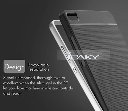 iPaky Back Cover Σιλικόνης Μαύρο (Huawei P8)