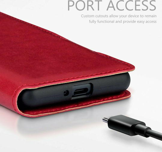 Terrapin Genuine Leather Low Profile Wallet Δερμάτινο Κόκκινο (Xperia XZ2 Compact)