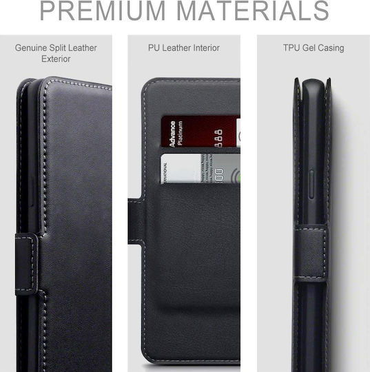 Terrapin Genuine Leather Low Profile Wallet Δερμάτινο Μαύρο (Xperia 10 Plus)