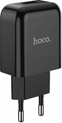 Hoco Charger Without Cable with USB-A Port Blacks (N2 Vigour)