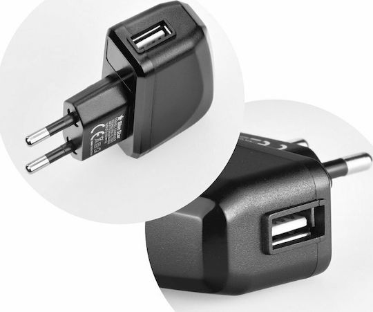 Blue Star Φορτιστής με Θύρα USB-A και Καλώδιο USB-C Μαύρος (5901737865342)