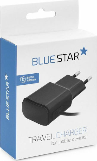 Blue Star Încărcător și Cablu micro USB Negruς (5901737207753)