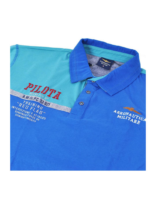 Polo pique blouse in classic line - Blue