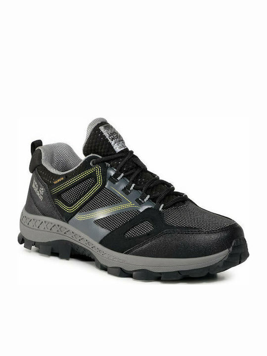 Jack Wolfskin Downhill Texapore Low Ανδρικά Ορειβατικά Παπούτσια Μαύρα