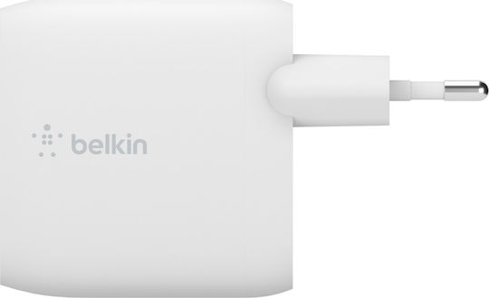 Belkin Charger with 2 USB-A Ports and Cable micro USB 24W Whites (WCE002vf1MWH)