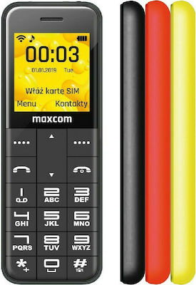 MaxCom MM111 Single SIM Mobile Phone with Buttons Black