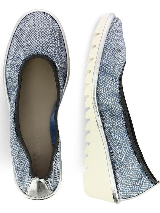A206/22 Damen Slip-Ons aus Kunstleder Blau