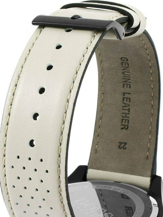 Boss Grand Prix Men's Watch 44mm Chronograph Battery with Beige Leather Strap