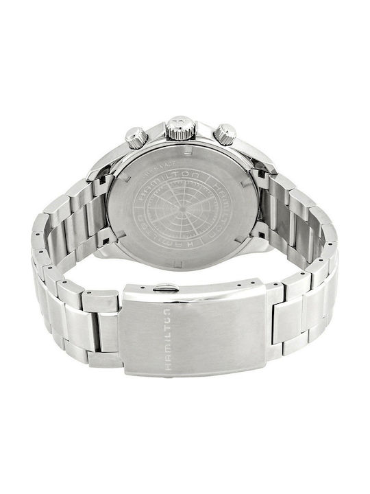 Hamilton Pilot Хронограф Мъжки Часовник 44mm Хронограф На Батерия Сребрист