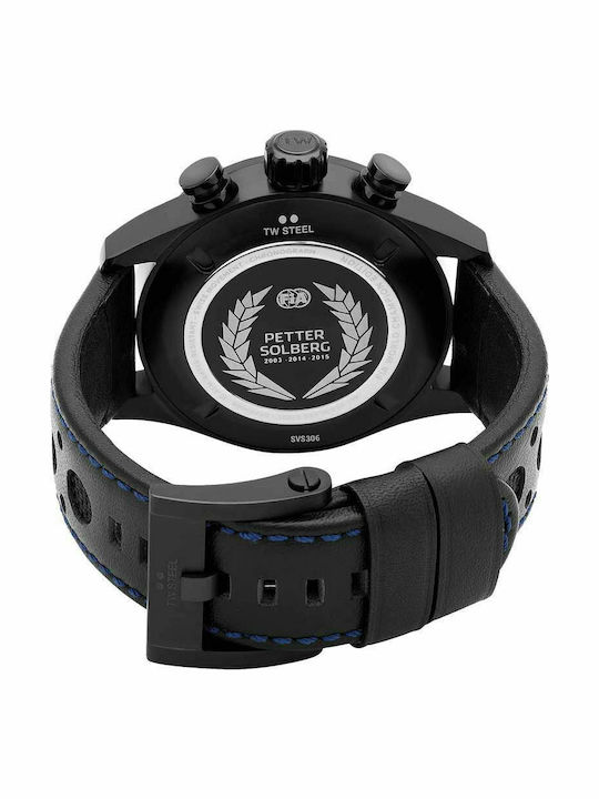 TW Steel Solberg World Champion Edition Men's Watch 48mm Battery with Black Leather Strap