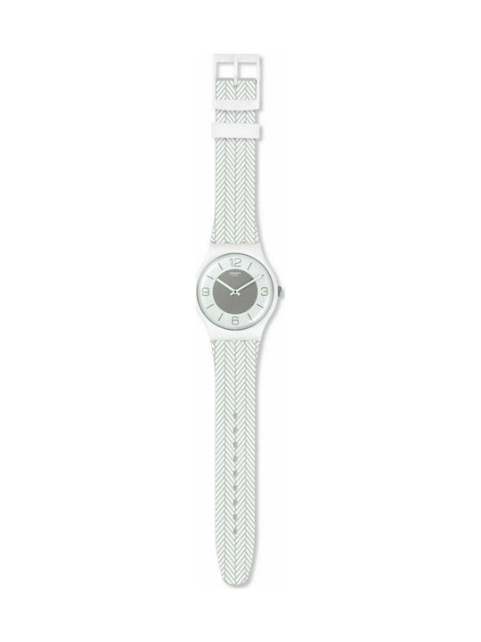 Swatch Glove Watch Battery with White Rubber Strap