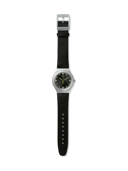 Swatch Watch Battery with Black Rubber Strap